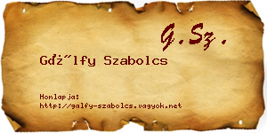 Gálfy Szabolcs névjegykártya